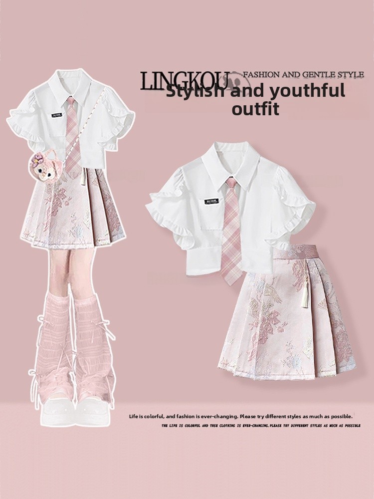 Korean Lifestyle - Elegant Summer Outfit Women's Korean Style