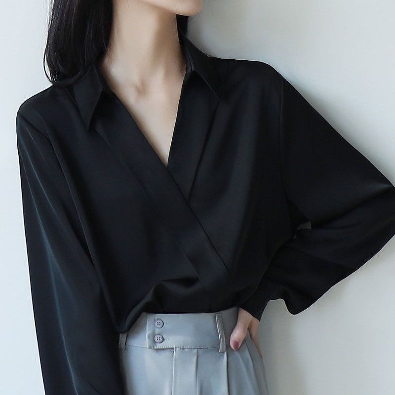 Gidyq Women Black Chiffon Shir - Korean Lifestyle review and price