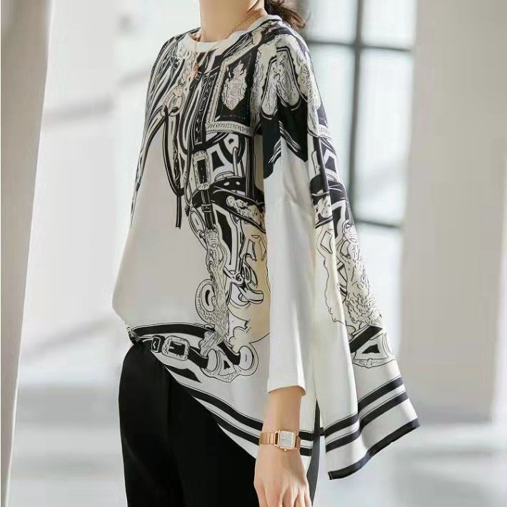 Simulated Silk Top with Drapin - Korean Lifestyle review and price